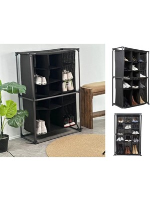 Rivera Tech Rvttc Ayakkabı Rafı - 15 Bölmeli Kumaş Ayakkabı Dolabı