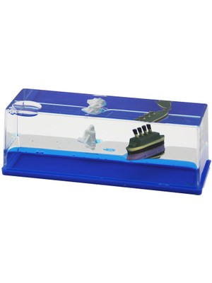 Rivera Tech Rvr Mavi Su Gemi - Ada D.gen Mika Yüzen Batmayan Dekoratif Biblo AKVARYUM5.2X15.2X5.3CM ()