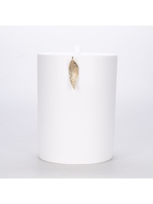 Selim Leaf Çöp Kovası Beyaz Altın