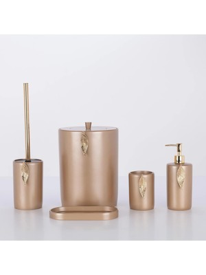 Selim Leaf Banyo Seti Vizon Altın