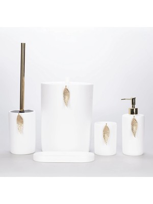 Selim Leaf Banyo Seti Beyaz Altın