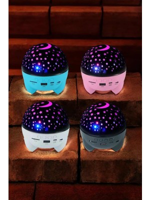 Rivera Tech Rvrtch Gece Lambası Renkli Yıldızlı Gökyüzü Projeksiyon Gece Tavan Yansıtma