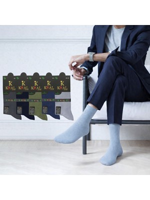 Kral Socks Bambu Erkek Soket Düz Uzun Çorap Klasik Yazlık Dikişsiz 5'Li Premium Set