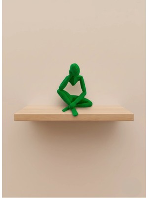 Rivera Tech Rvrthc Minimal Insan Figürü Biblo Yeşil Ev ve Ofis Dekoru