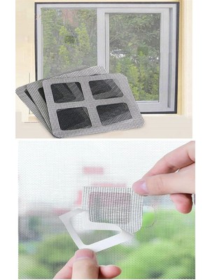 Rivera Tech Rvttc 15 Adet Yapışkanlı Kesilerek Kullanılabilir Yırtık Kapı-Pencere Sinekliği Onarım Tami