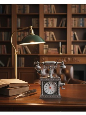 Rivera Tech Rvrthc Klasik Telefon Görünümlü Masaüstü Saat ve Alarm