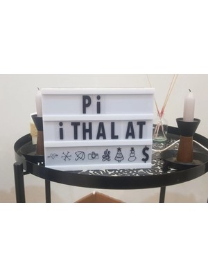 Rivera Tech Rvttc Cinematic Harflerle Işıklı Mesaj Veren Light Box LED Pano A4