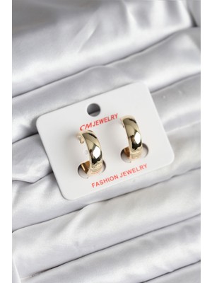 Rivera Tech Rvrstr4 14K Gold Renk Kaplama Halka cm Kadın Küpe - TJ-BKP11430