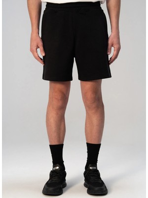 Everlast TM0109 167-EVERLAST Iconic Rest Siyah Lastikli Bel Normal Düz Erkek Şort