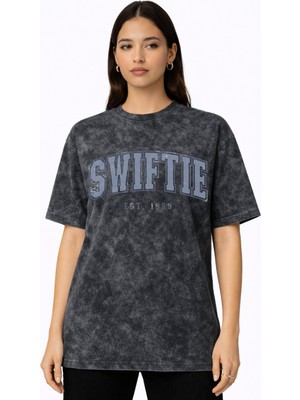 Sevbano Taylor Swift Swiftie Şarkıcı Baskılı Unisex Oversize Vintage Yıkamalı Tişört