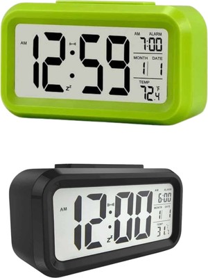 Rivera Tech Rvrtch Dijital Masa Saati Termometre Takvim LED Ekran Pilli Ev Ofis Masası