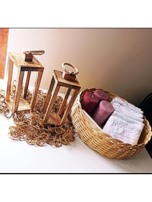 Doğa Temalı Hasır Bambu Rattan Saklama Sepeti, Şık ve Hafif Tasarım