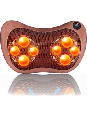 Medilix Isıtmalı 8 Toplu Ovmalı Masaj Yastığı Ayak Bel Boyun Sırt Vücut Omuz Aleti Türkiye Garantili