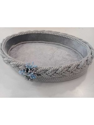 Oval Örgü Sepet ve Havluluk Organizer, Şık ve Fonksiyonel Dekorasyon