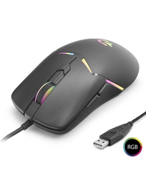 Rivera Tech Rvrstr4 G602 Mouse 7200 Dpi 6 Tuş 1000 Hz Rgb - Siyah