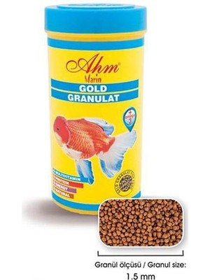 Ahm Gold Granulat Japon Balığı Yemi 250 Ml Premium Kalite ile Akvaryum Balıkları İçin