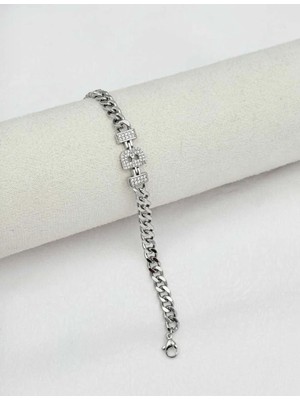 SY Aksesuar 14K Silver Kuyumcu Model Harf Bileklik