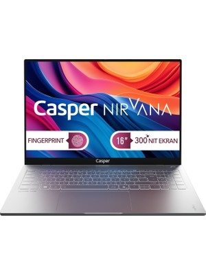 Casper Nirvana S100 Intel Core i7 13620H 16GB 480GB SSD Windows 11 Home 300Nit 16" Taşınabilir Bilgisayar S100.1362-BV00A-G-F