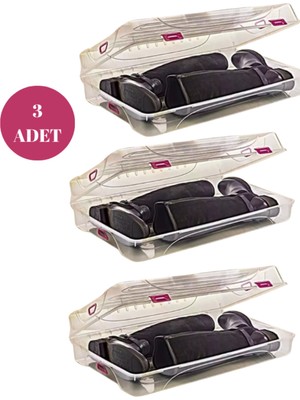 Kadın Çizme Saklama Kutusu, 3'lü, Şık ve Pratik Depolama Çözümü