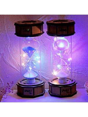 Rivera Tech Rvrstr4 Işikli Dekoratif Ahşap Kum Saati