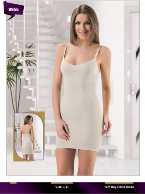 Formfit Seamless Dikişsiz Tam Boy Elbise Korse S Beden Ten Renkli Konforlu Kullanım