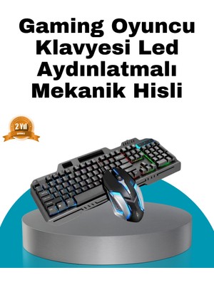 Rivera Tech Rvrhb Mekanik Oyuncu Seti – LED Işıklandırma ve Ergonomik Mouse