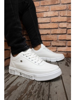 Riccon Erkek Beyaz Sneaker 0012X20 Ortapedik İç Taban ve Poliüretan Taban ile Konforlu