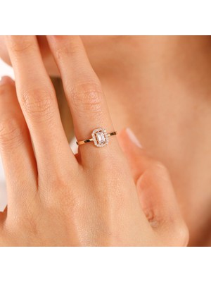 Sembol Gold Sarı Altın Baget Yüzük