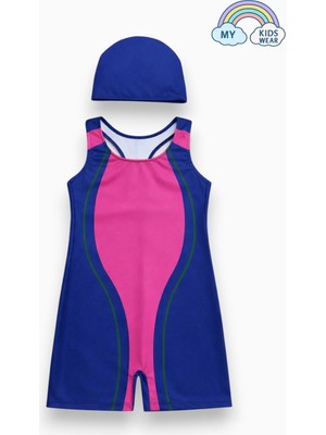 My Kids Wear Kız Çocuk Deniz Yüzücü Mayoları 5-16 Yaş 12623