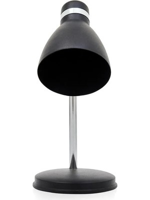 Nisaluce Siyah Krom Spiralli Masa Lambası Metal Başlık ve Plastik Gövde ile Modern Tasarım