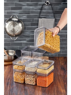 Pratik ve Şık Vakumlu Kristal Saklama Seti 9'lu, Akiss Home Kalitesi