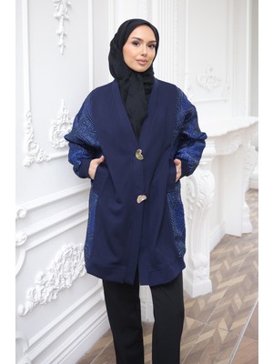 İmaj Butik Lacivert Garnili Hırka