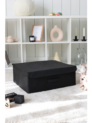 Katlanabilir Siyah Dolap Içi Çamaşır ve Oyuncak Saklama Kutusu