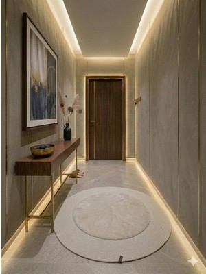 Yünteks Rabbit Soft Hasır Dekoratif Halı / 100'LÜK Yuvarlak / Modern / Şık /lüx /dekoratif