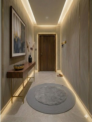 Yünteks Rabbit Soft Hasır Dekoratif Halı / 100'LÜK Yuvarlak / Modern / Şık /lüx /dekoratif