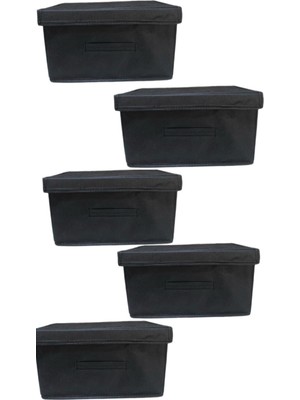 Çok Amaçlı Kapaklı Kutu Düzenleyici Seti, 5 Adet, Pratik ve Şık Depolama