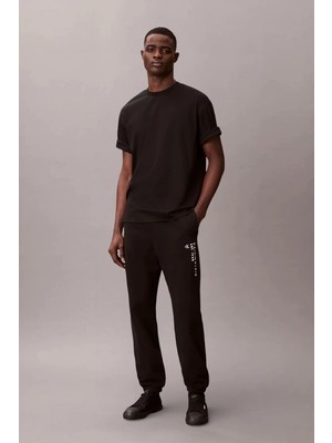 Calvin Klein Havlu Kumaş Calvin 1968 Grafikli Erkek Siyah Eşofman Altı LV14RF248G-UB1