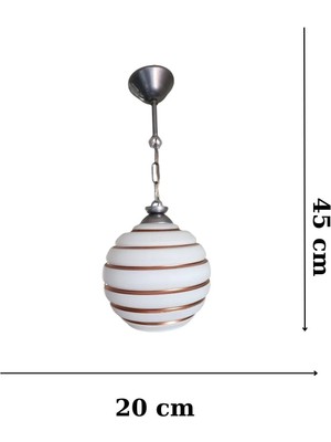 Ömür Avize Peteklı Bakır Gri Askılı Sarkıt Avize