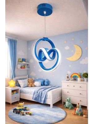 Ömür Avize Yakut Cocuk Odası Beyaz Ledli Avıze