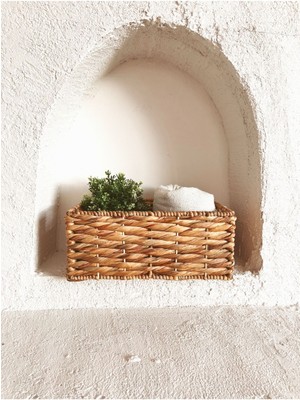 Hasır Su Sümbülü 38X24X15CM Düzenleyici Sepet Organizer