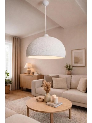 Ömür Avize Petra Doğal Taş Efektli Modern Beton Avize Büyük