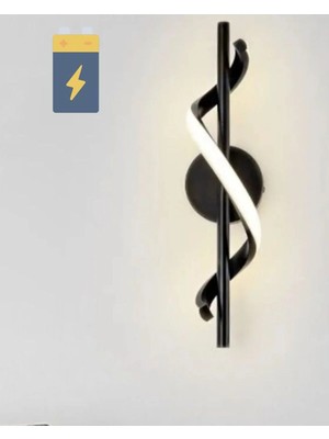 Ömür Avize Model Pilli Tak Çalıştır Beyaz LED Aplik Pil Dahil Yatak Odası Salon