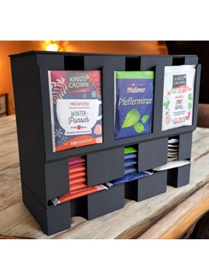 Şık ve Fonksiyonel Çay Organizer ve Dağıtıcı – Modern Tasarım