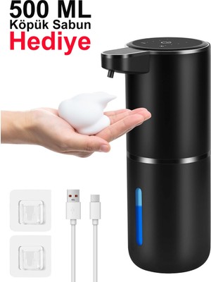Greentech Sensörlü USB Şarjlı Köpük Sabunluk Siyah / GT-SD03S