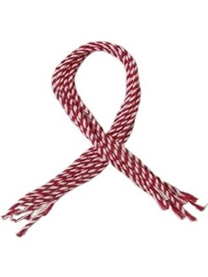 MarkEntegra Kırmızı Beyaz Marteniçka Bilekliği - 30 Cm, 10 Adet