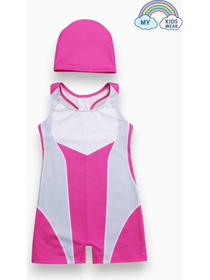 My Kids Wear Kız Çocuk Deniz Yüzücü Mayoları 5-16 Yaş 12626