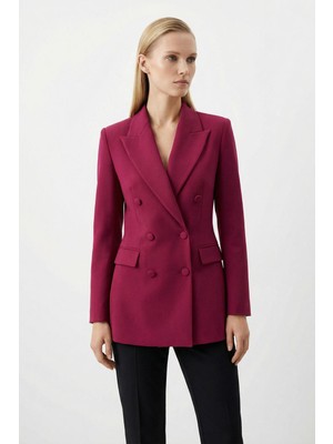 Rays 6212 Düğmeli Cepli Ceket Bordo