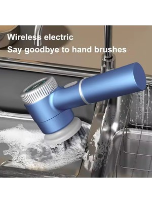 Hediye Bahçesi Profesyonel 5’i 1 Arada Şarjlı Temizlik Fırçası