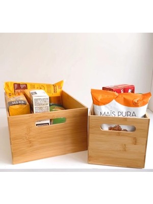Bambu 2 Li Ekmek Sepeti Meyvelik Kiler Mutfak Organizer