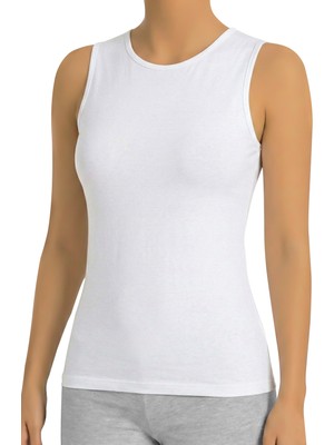 Öts Kadın Atlet Bisiklet Yaka Sıfır Kol (%96 Pamuk - %4 Elastan)